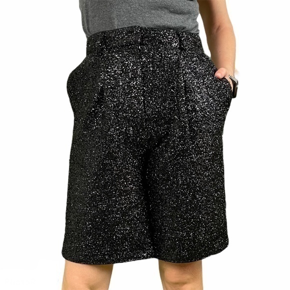 Express Pants - EXPRESS Black Tinsel Bermuda Shorts 4